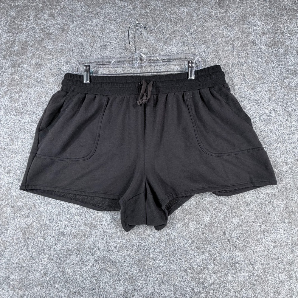 DSG Womens Shorts Size Large Black Athletic Lounge Drawstring Pockets Gym Yoga
